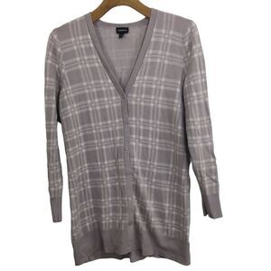 Torrid Lilac Purple & Pink Plaid Boyfriend Cardigan Sweater Size Large